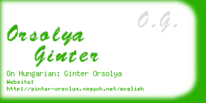 orsolya ginter business card
